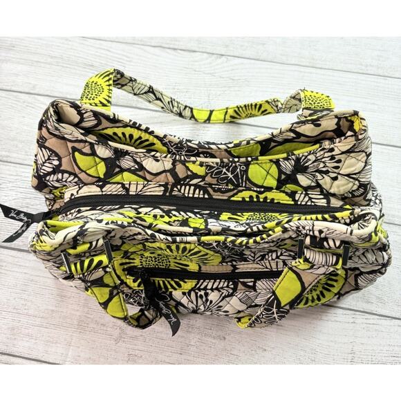 Vera Bradley Retired Citron Emily Satchel Bright Yellow Shoulder Handbag Purse - Picture 8 of 11